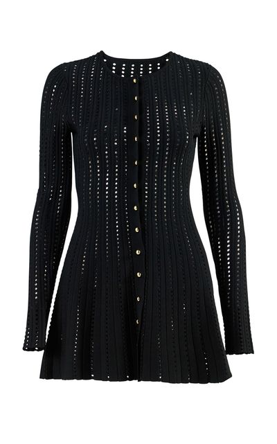 Carolina Herrera Carolina Herrera LongSleeve Viscose Pointelle Knit Cardigan