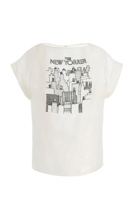 Carolina Herrera Carolina Herrera New Yorker Embroidered Crepe Silk Organza Top