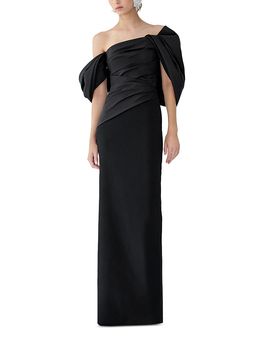 Carolina Herrera Carolina Herrera Off-the-Shoulder Draped Silk Gown