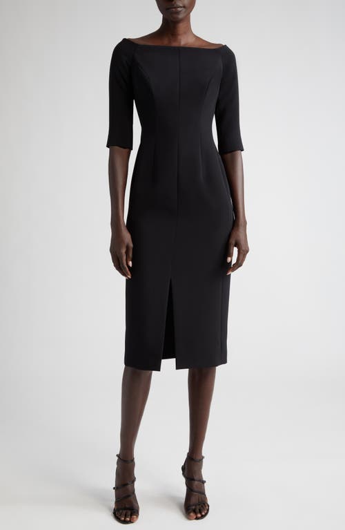 Carolina Herrera Carolina Herrera Off the Shoulder Crepe Sheath Dress