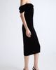 Carolina Herrera Carolina Herrera Off the Shoulder Stretch Velvet Midi Dress - 1