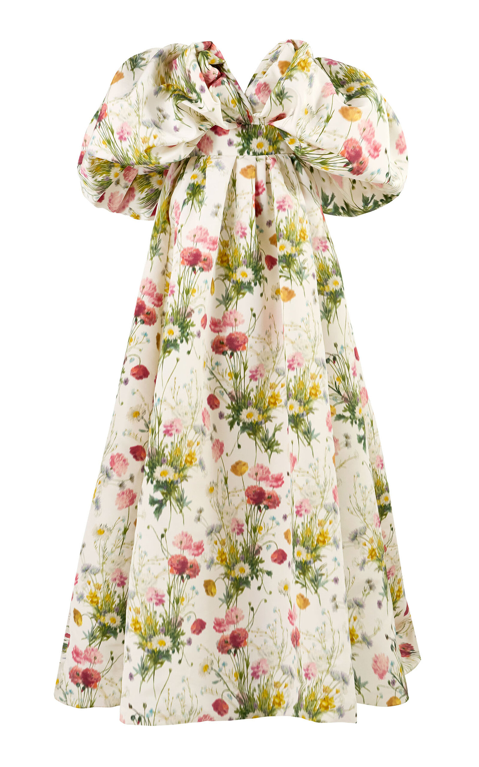 Carolina Herrera Carolina Herrera OffTheShoulder Meadow Floral Silk Faille Gown
