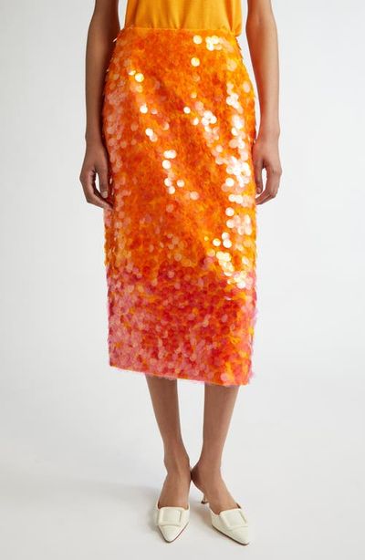 Carolina Herrera Carolina Herrera Ombré Paillette Skirt