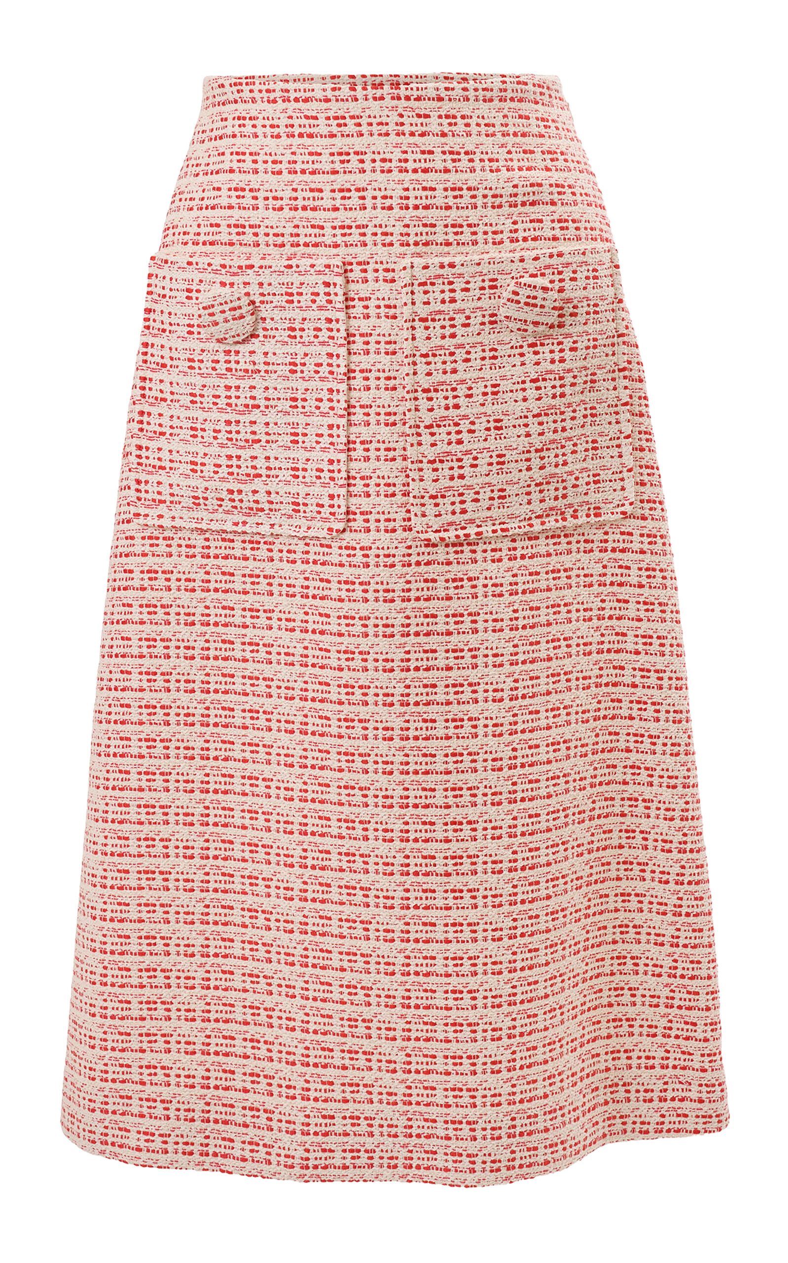 Carolina Herrera Carolina Herrera PatchPocket BiColor Tweed Midi Skirt