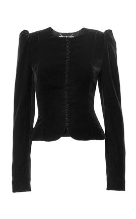 Carolina Herrera Carolina Herrera PuffSleeve Stretch Velvet Jacket