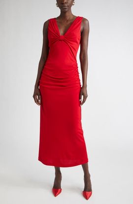 Carolina Herrera Carolina Herrera Ruched Jersey Column Dress