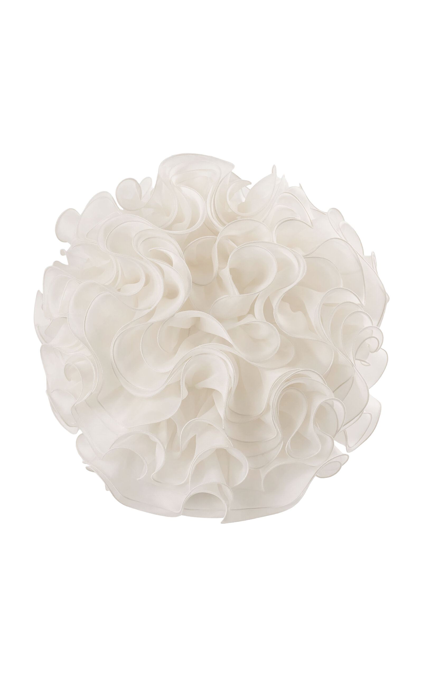 Carolina Herrera Carolina Herrera Ruffled Crepe Silk Organza Top