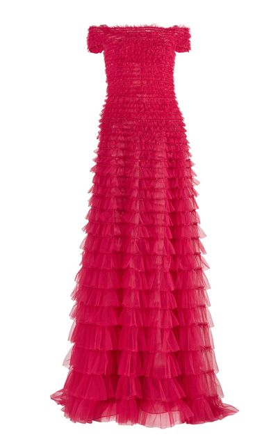 Carolina Herrera Carolina Herrera Ruffled Nylon Tulle Gown