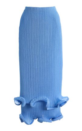 Carolina Herrera Carolina Herrera RuffledPeplum Viscose Midi Skirt Midi Skirt