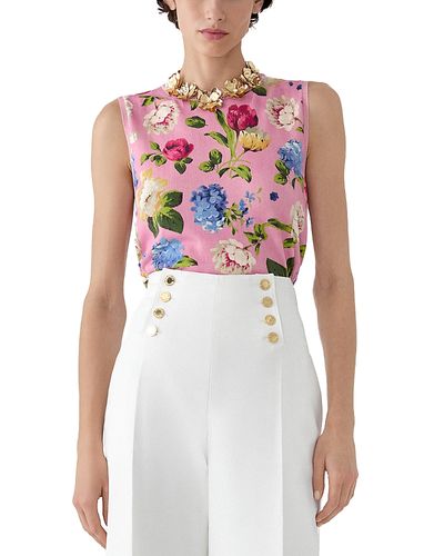Carolina Herrera Carolina Herrera Silk & Cotton Sleeveless Top
