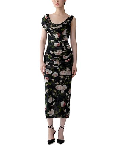 Carolina Herrera Carolina Herrera Silk Draped Off Shoulder Dress