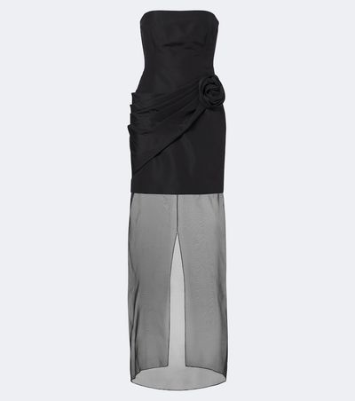 Carolina Herrera Carolina Herrera Silk faille and organza bustier gown