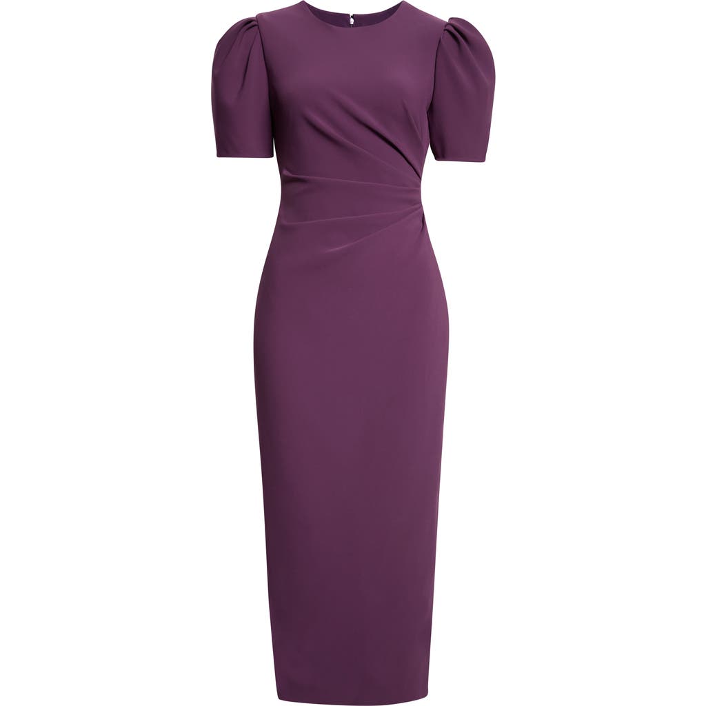 Carolina Herrera Carolina Herrera Silk Puff Sleeve Ankle Length Dress