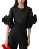 Carolina Herrera Carolina Herrera Silk Round Flower Sleeve Top - 1