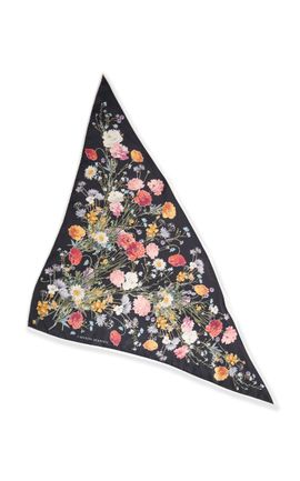 Carolina Herrera Carolina Herrera Single Meadow Floral Triangle Silk Scarf