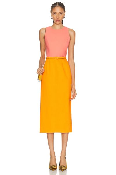 Carolina Herrera Carolina Herrera Sleeveless Crewneck Midi Dress