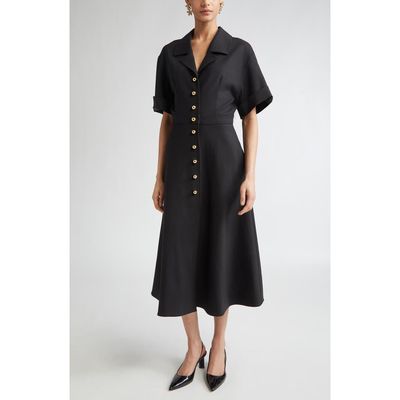 Carolina Herrera Carolina Herrera Stretch Virgin Wool Midi Dress