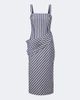 Carolina Herrera Carolina Herrera Striped draped cotton cocktail dress - 1