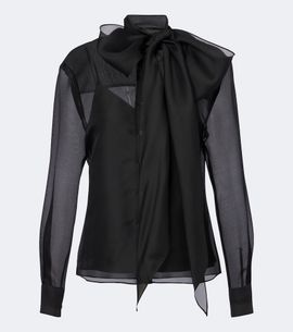 Carolina Herrera Carolina Herrera Tie-neck silk organza blouse