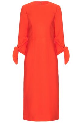 Carolina Herrera Carolina Herrera Tie Sleeve Midi Dress