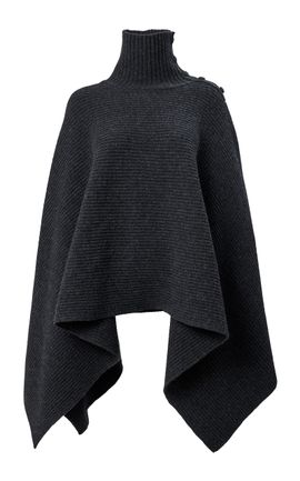 Carolina Herrera Carolina Herrera Turtleneck Midweight Wool Rib Cape