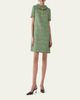 Carolina Herrera Collared Metallic Tweed Mini Shift Dress - 2