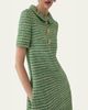 Carolina Herrera Collared Metallic Tweed Mini Shift Dress - 4