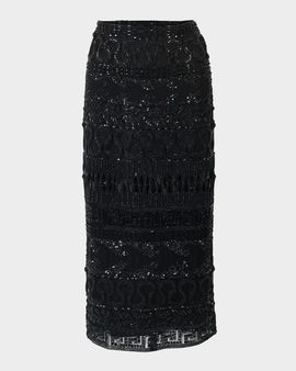 Carolina Herrera Crystal Embellished Midi Skirt