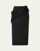 Carolina Herrera Draped Rose Slit Midi Skirt - 1