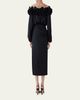 Carolina Herrera Draped Rose Slit Midi Skirt - 3