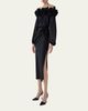 Carolina Herrera Draped Rose Slit Midi Skirt - 4