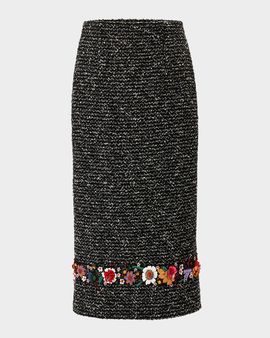 Carolina Herrera Embellished Pencil Skirt