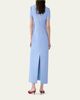 Carolina Herrera Hydrangea-Print Crepe Short-Sleeve Ankle Dress - 3