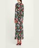 Carolina Herrera Hydrangea-Print Ruched Jersey Long-Sleeve Midi Dress - 3