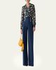 Carolina Herrera Isabella Rose-Print Silk Chiffon Button-Down Shirt - 2