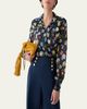 Carolina Herrera Isabella Rose-Print Silk Chiffon Button-Down Shirt - 4
