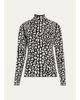 Carolina Herrera Leopard-Print Silke-Blend Turtleneck Sweater - 1