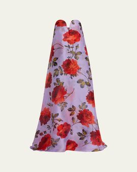 Carolina Herrera - Women's Windowed Floral Faille Cocktail Dress