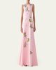 Carolina Herrera Rose Embroidered Sleeveless Trumpet Gown - 2