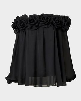 Carolina Herrera Rosette Off-the-Shoulder Blouse