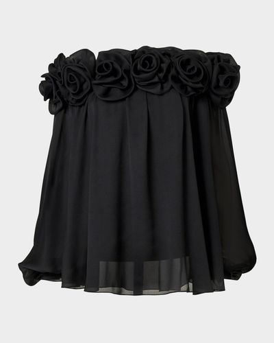 Carolina Herrera Rosette Off-the-Shoulder Blouse