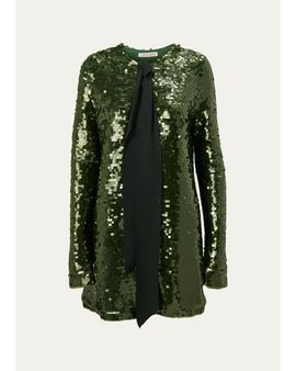 Carolina Herrera Sequin Embellished Long Cardigan