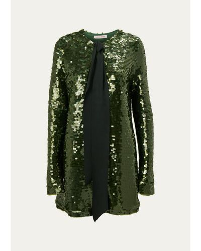 Carolina Herrera Sequin Embellished Long Cardigan