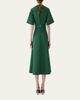 Carolina Herrera Short-Sleeve Belted Cotton A-Line Midi Dress - 3