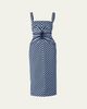 Carolina Herrera Sleeveless Striped Gathered-Waist Midi Dress - 1