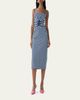 Carolina Herrera Sleeveless Striped Gathered-Waist Midi Dress - 2
