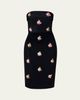 Carolina Herrera Strapless Floral Embroidered Sheath Dress - 1