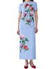 Carolina Herrera Women's Bead-Embellished Floral Short-Sleeve Dress - 2