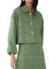 Carolina Herrera Women's Boxy Cotton-Blend Crop Jacket - 4