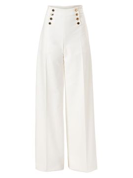 Carolina Herrera Women's Cabana Alba Stretch-Cotton Pants